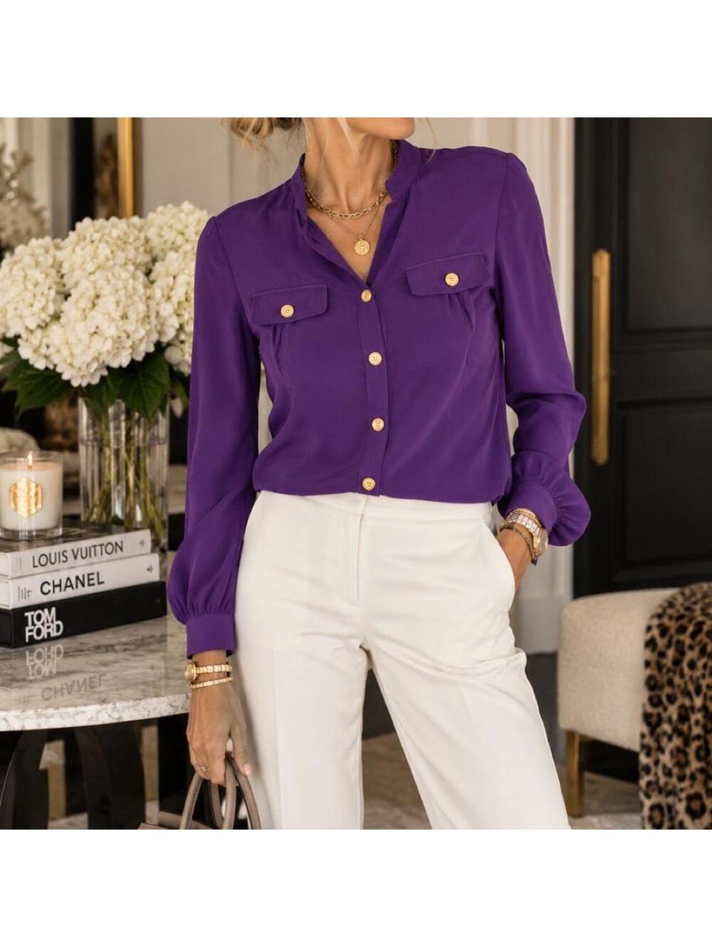 Tory Burch Women's Purple Blouse